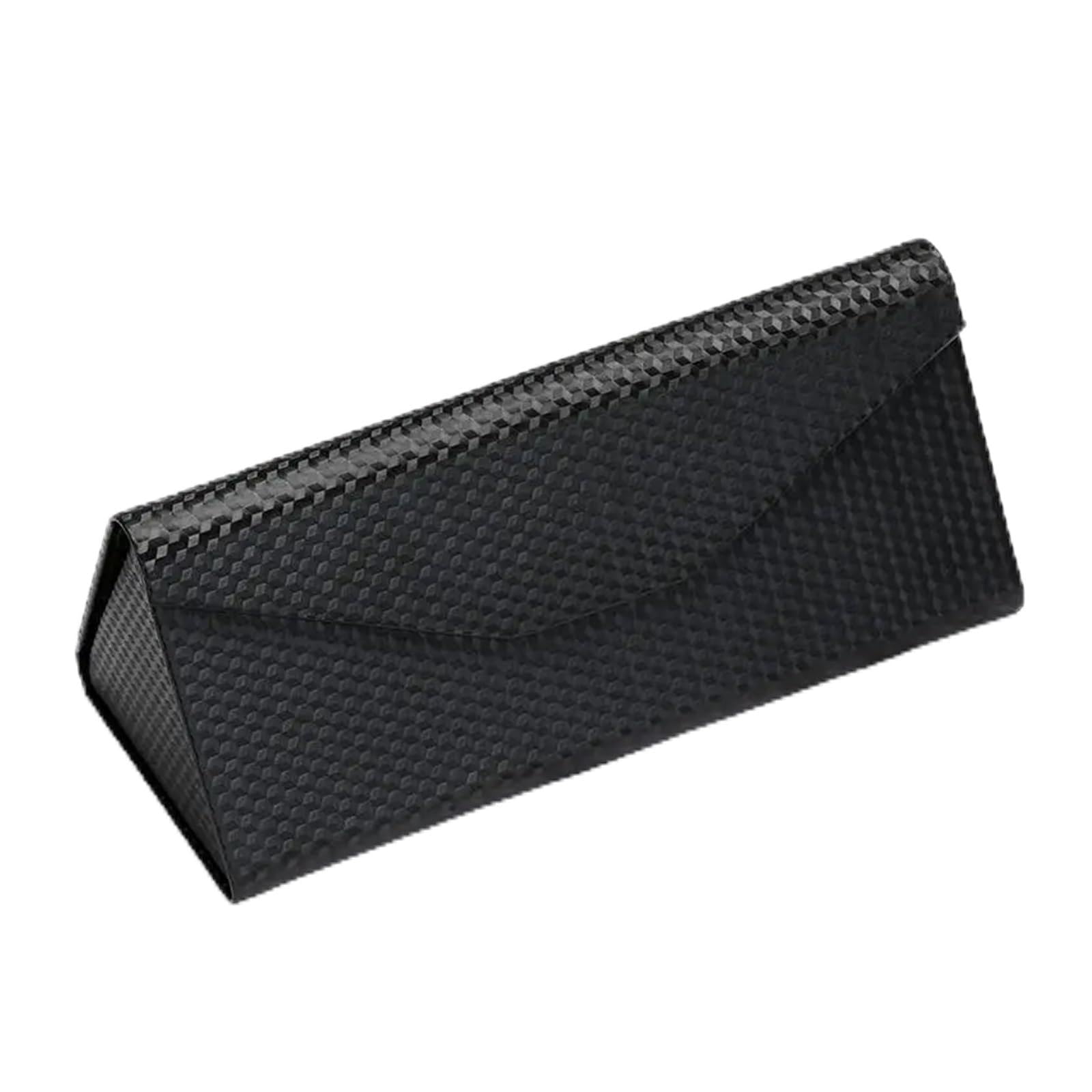 Triángulo Plegable Funda de Gafas 1 caja triangular for gafas, impermeable, portátil, negra, plegable, for de sol, accesorios for manualidades