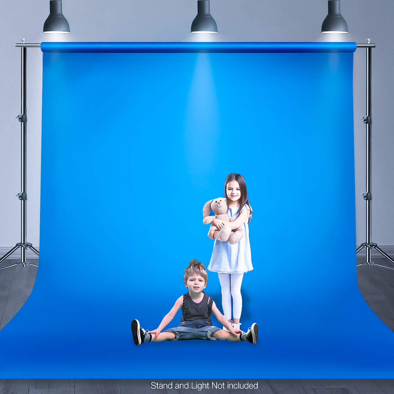 Limo Studio 10 x 20 ft. Photo Video Studio Seamless Solid Blue Muslin