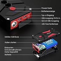 BIUBLE 5000A Autó Bikázó Indítósegéd 12V Powerbank LED Lámpával Benzin Dízel Járművekhez Motor SUV ATV Fűnyíró 7