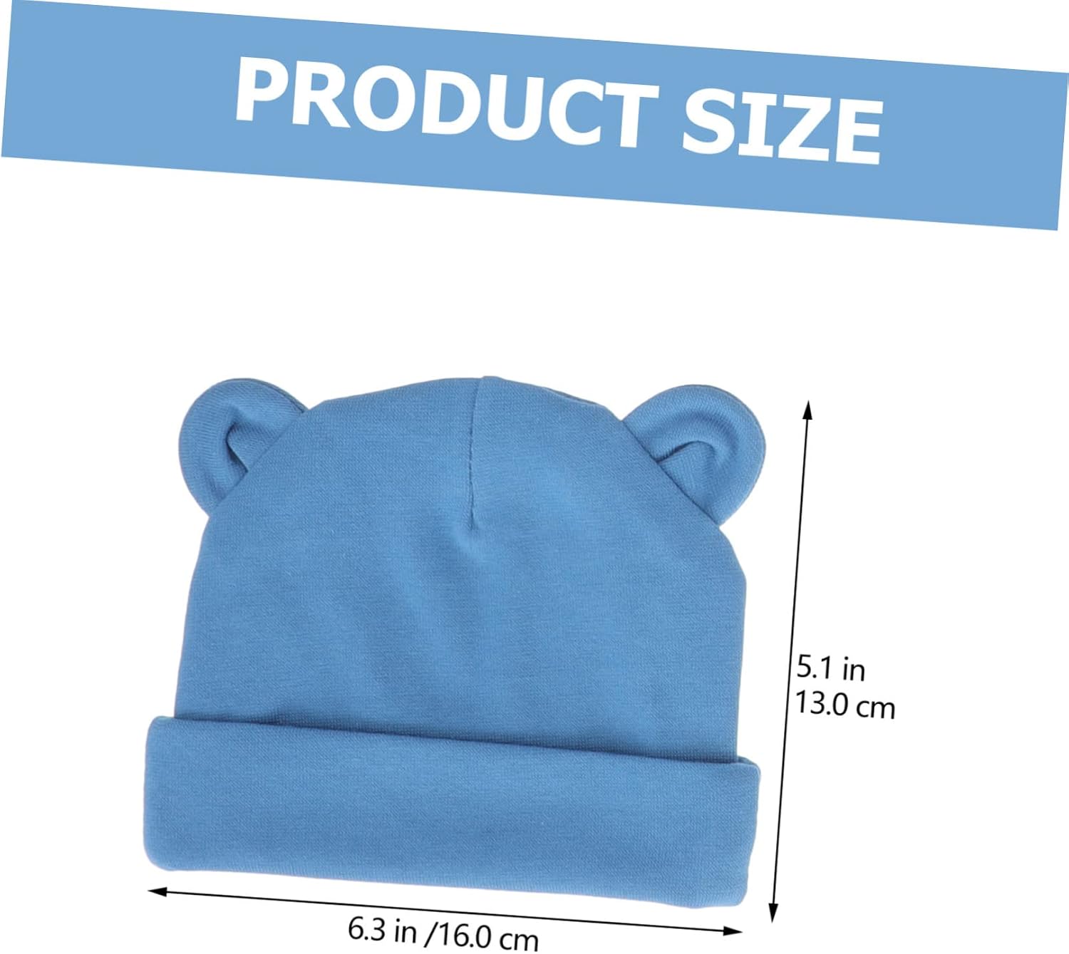 Didiseaon Newborn Ear Hat Cotton Knit Infant Cap Cute Soft Baby Boy/Girl Hat for 0-1 Years Cozy Headwear for Seasons