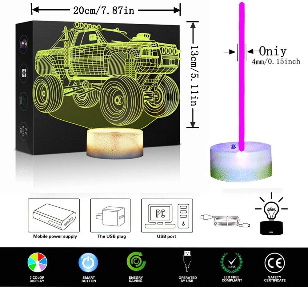 Idee Monto Excavator Shape 3D Lamp (Brown)