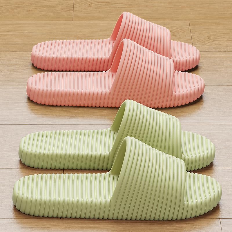 Slippers for Men & Women - Comfortable Lightweight Anti-Slip Indoor Bathroom, Spa, Beach Footwear - Multiple Colors & Sizes for Wide Feet4