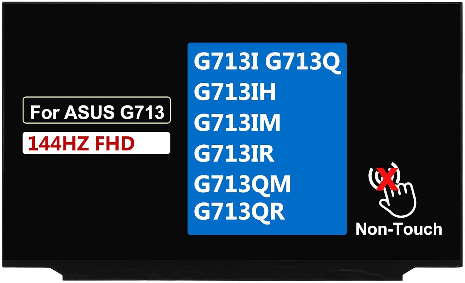 B173HAN04.0 LCD Screen for ASUS ROG Strix G17 G713 G713I G713Q G713IH G713IM G713IR G713QM G713QR Display Panel Replacement 17.3" 40 Pins 144 Hz FHD 1080P
