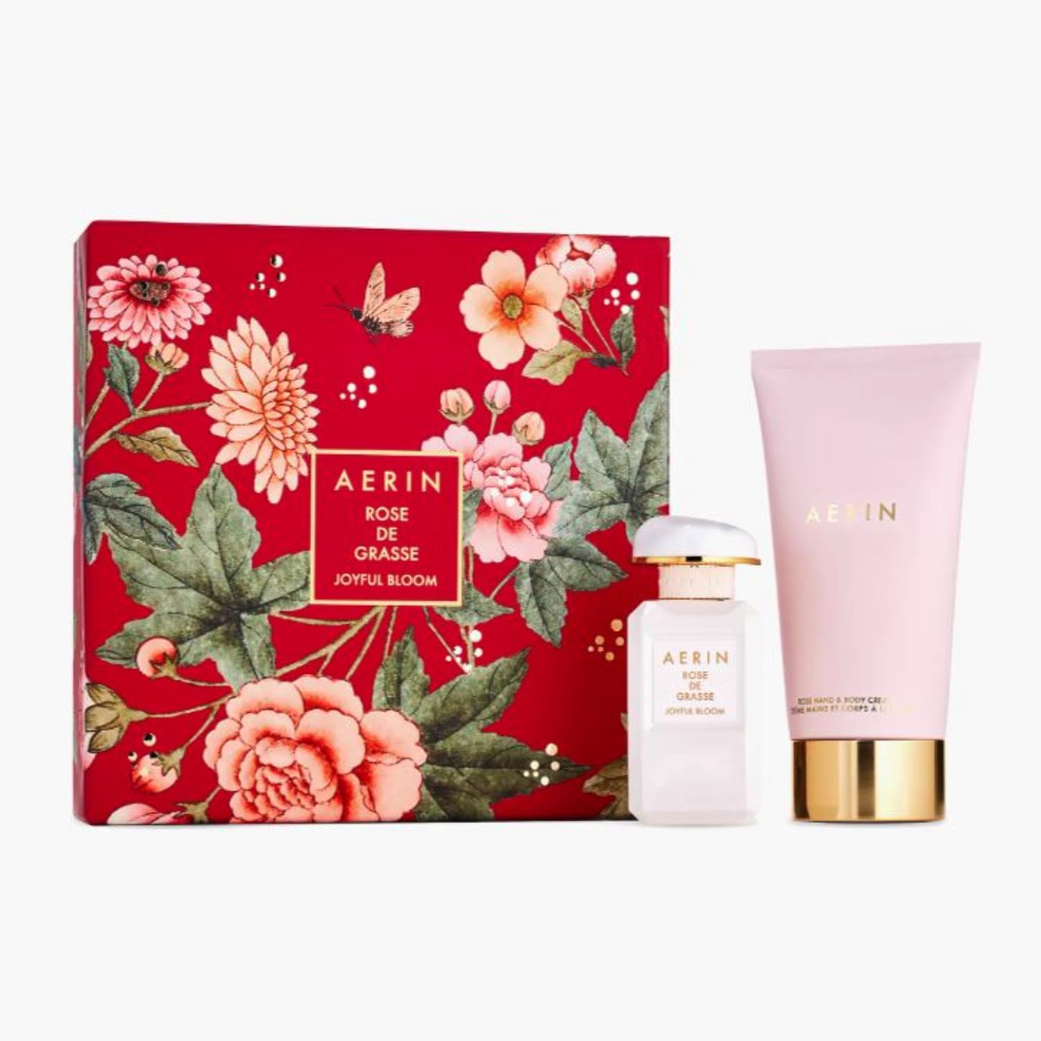 AERIN Rose De Grasse Joyful Bloom 2 Piece Gift Box Set - Eau De Parfum and Rose Hand & Body Cream