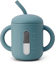 Vista 1 de SAMiGO Silicone Sippy Cup, Baby Straw Cup for 6 12 18 Months, Sippy Cup with Straw for Toddlers 1-3 Years, Baby Water Cup for Drinking and Training