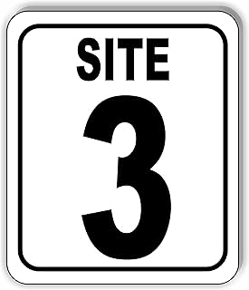 SITE 3 CAMP GROUND LOT NUMBER Aluminum Composite Sign, 8.5"x10"