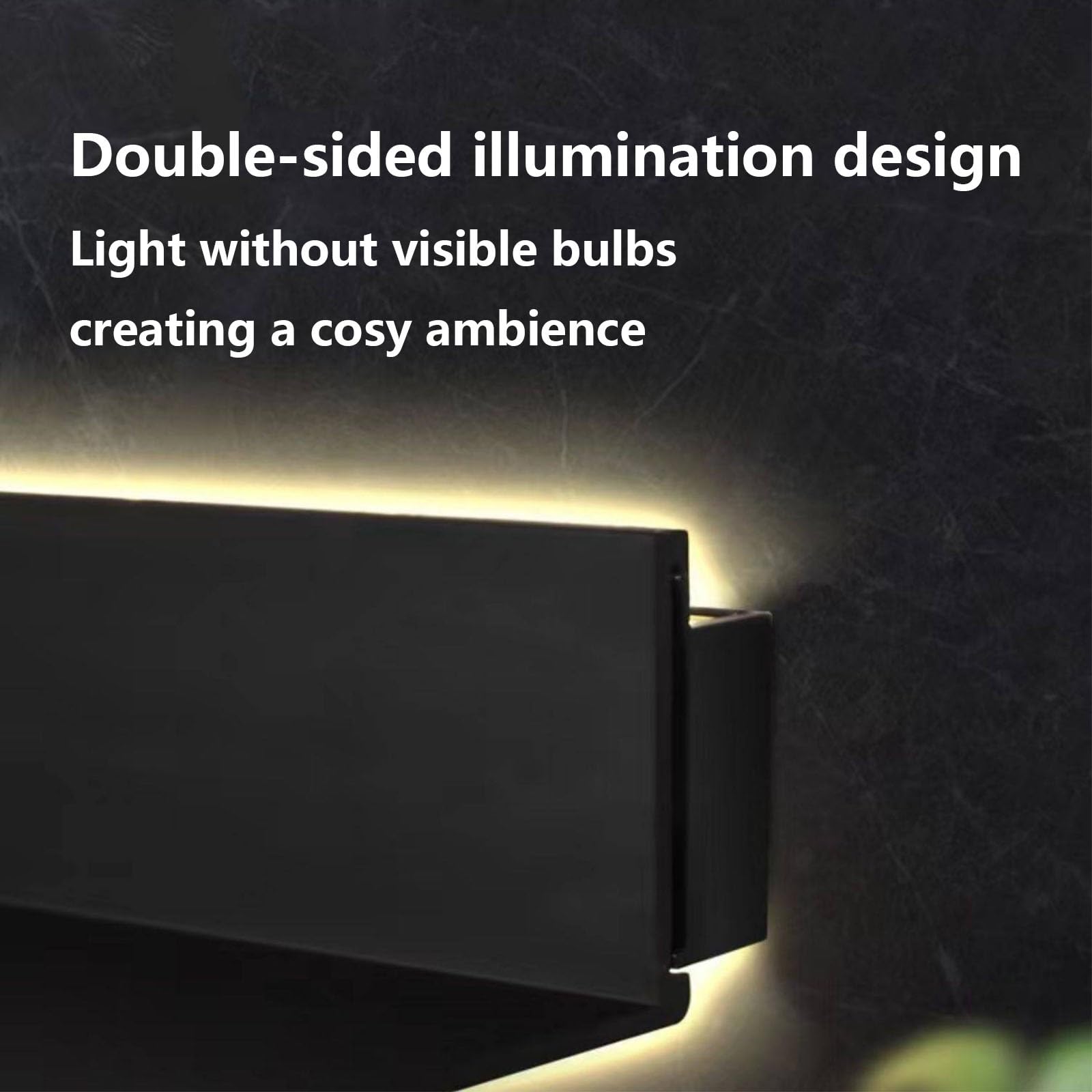 BVCL Estante Flotante de Pared con luz LED, Balda Suspendidos Metálicos