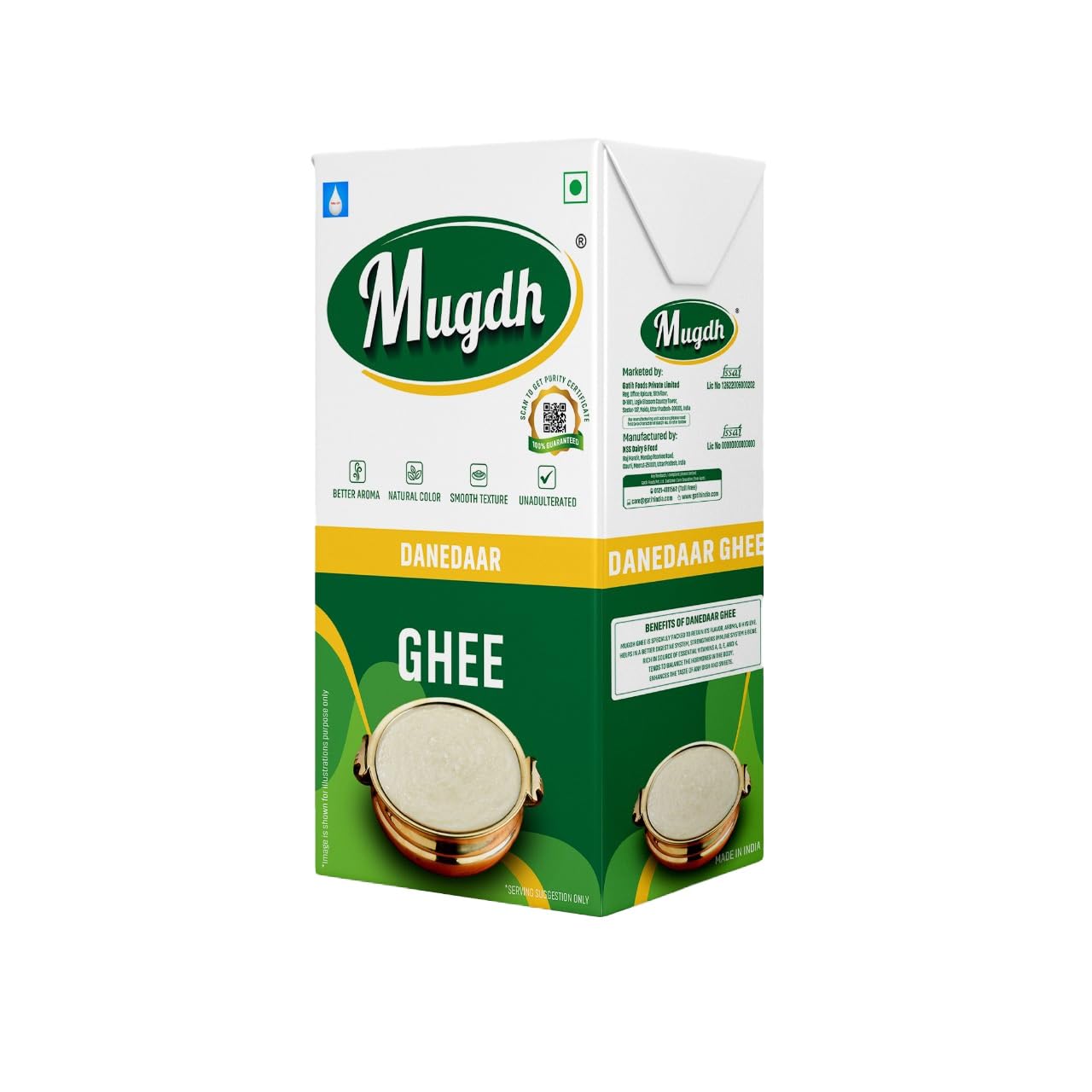 See full amazon price history chart for Mugdh 100% Pure Daanedaar Desi Ghee with Good Taste | Naturally improves digestion and boosts immunity -1L Mugdh 100% Pure Daanedaar Desi Ghee with Good Taste | Naturally improves digestion and boosts immunity -1L (B0D66VGB3B) Amazon Price History, Amazon Price Tracker