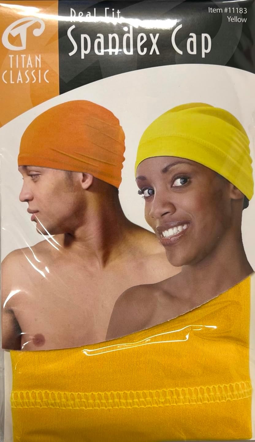Titan Real Fit Spandex Cap, Comfort Fit Ultra Stretch Dome Cap with Breathable Fabric, One Size, Tight Secure Hold