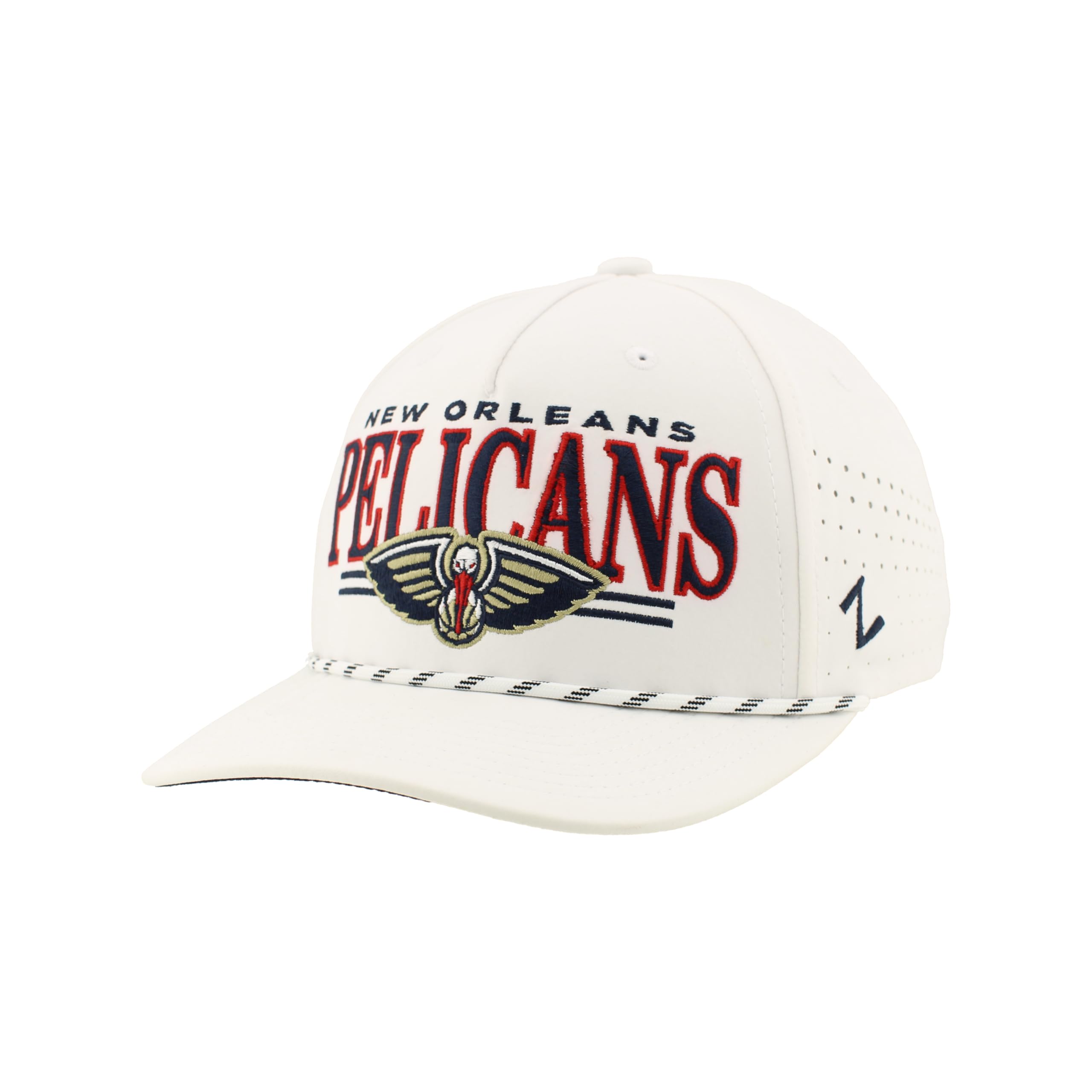 ZHATS NBA Officially Licensed Rope Hat Snapback Performance Regalia White