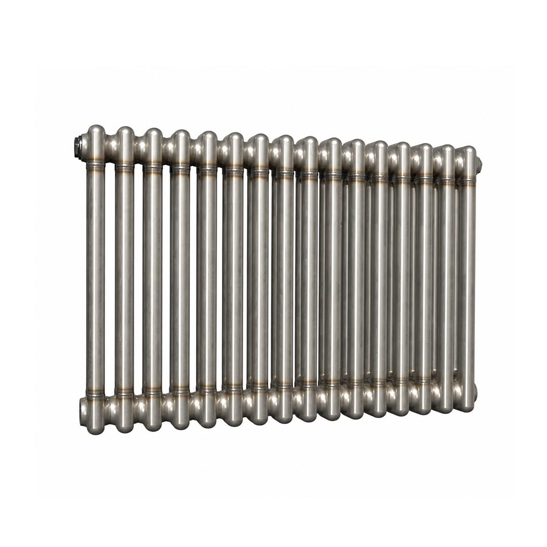 Lux Heat Bare Metal Lacquer Horizontal 2 Column Traditional Radiator 500Mm (H) X 785Mm (W)