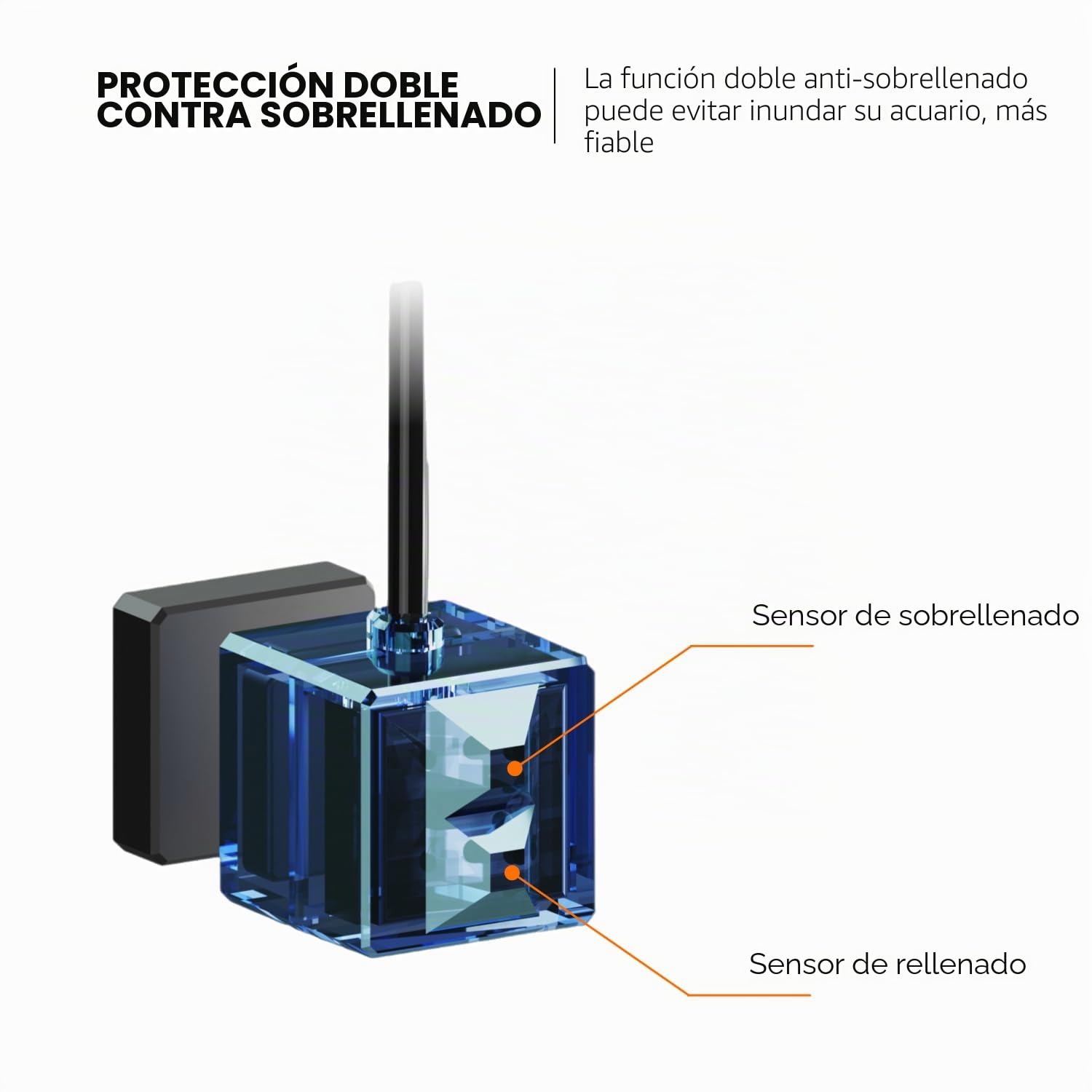 Acuario ATO, kit de recarga de agua profesional mejorado de doble sensor, apagado automático para acuario de agua salada de agua dulce, sistema de apagado automático de tanque de peces