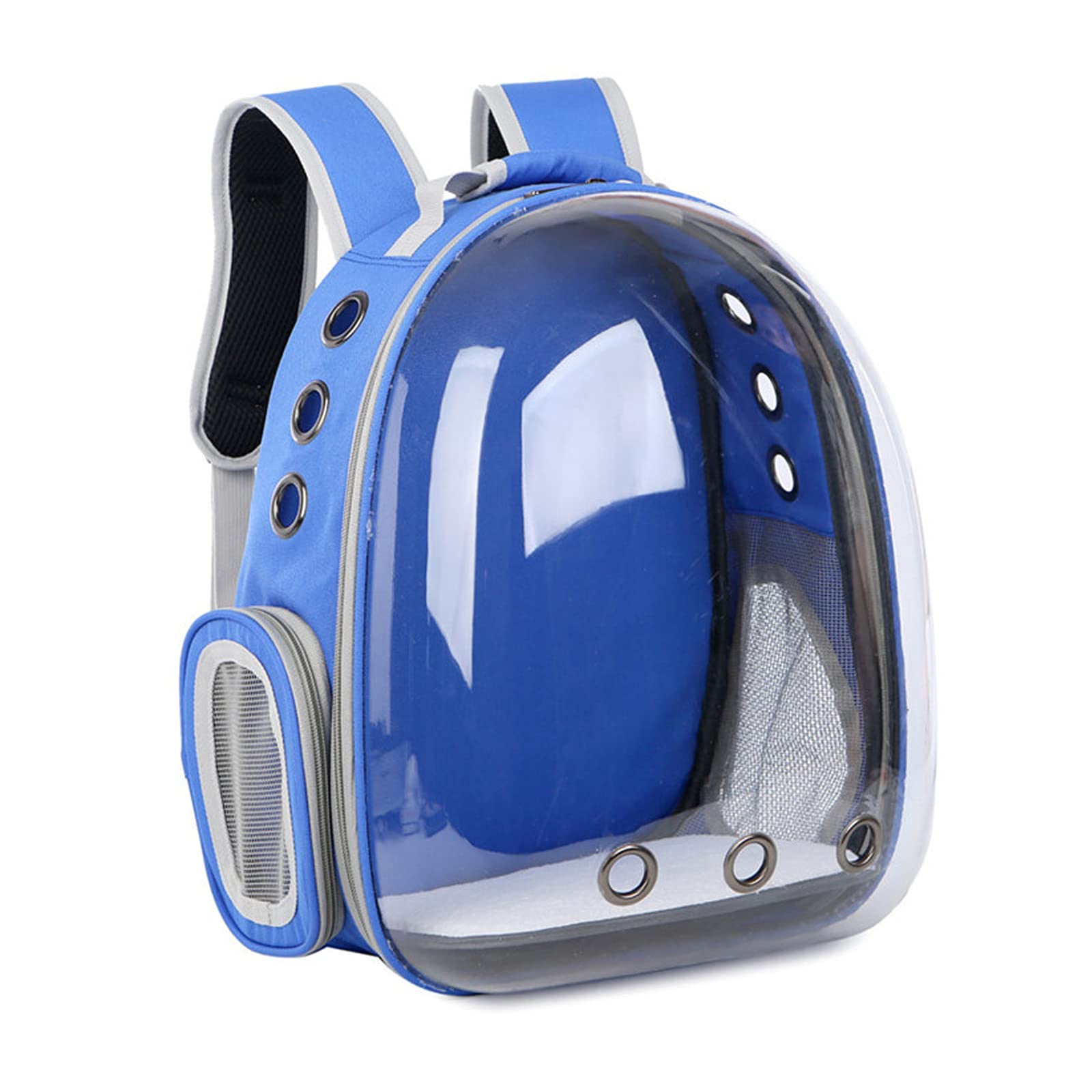 PETCUTE Cat Backpack,Expandable Cat Capsule Carrying Backpack, Transparent Pet Bubble Carrier Front Pack with 9 Venting Hole Breathable, For Cat Dog Outdoor Hiking and Traveling Sky Blue