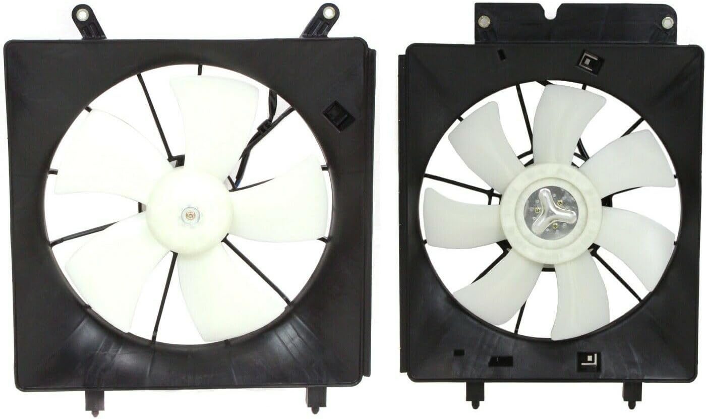 2Pcs Radiator and Condenser Cooling Fan Blade A/C Motor 12272232