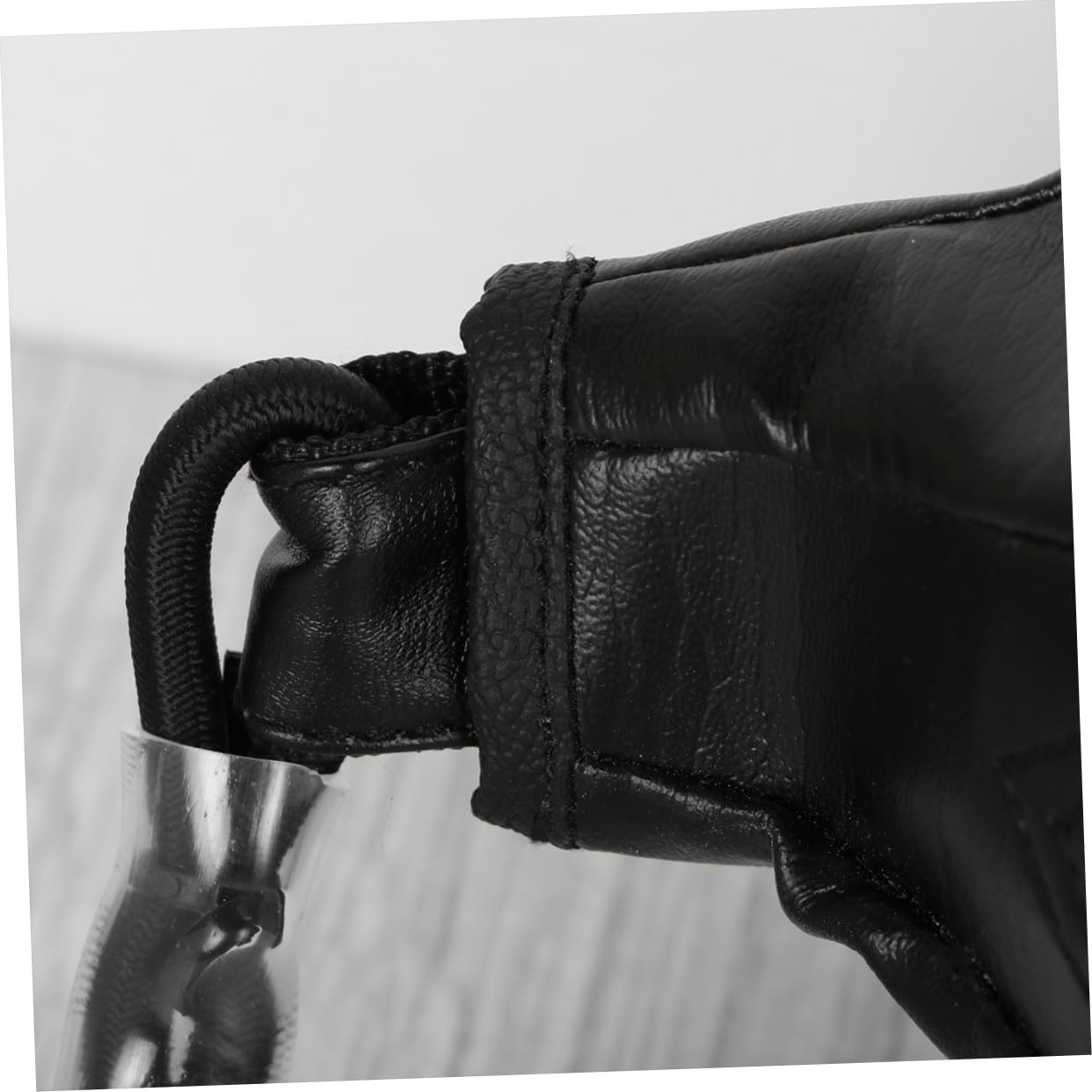 BESPORTBLE Palla da boxe a doppia estremità, in pelle, per allenamento di agilità e agilità (stile corda nera)
