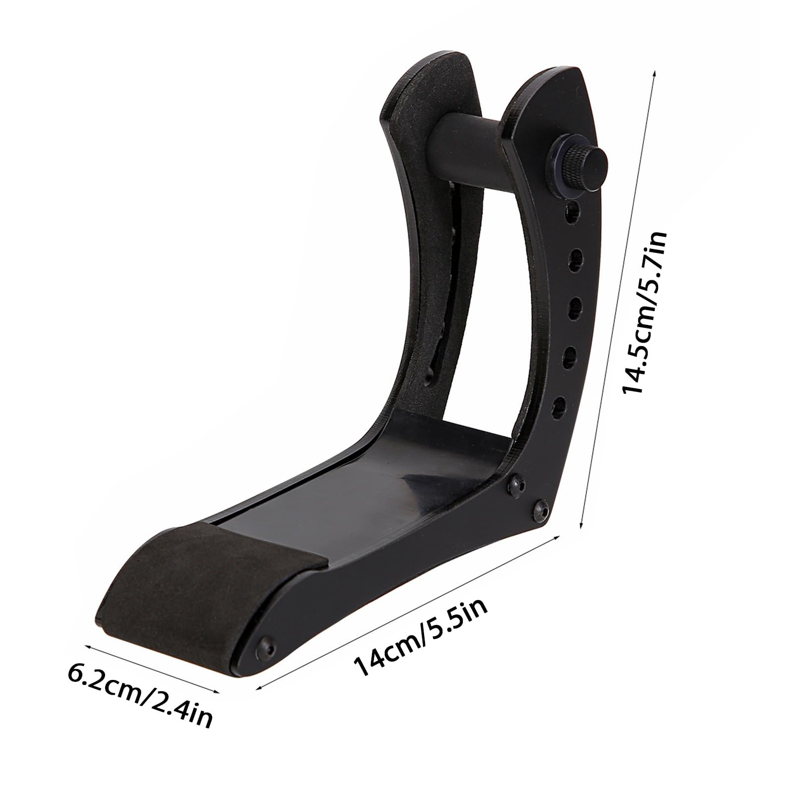 Greensen Soporte para Guitarra Eléctrica, Abrazadera de Acrílico con Almohadillas de Espuma, Ajuste de Altura en 6 Posiciones, de Bloqueo por Enchufe, para Guitarras Eléctricas de (BLACK)