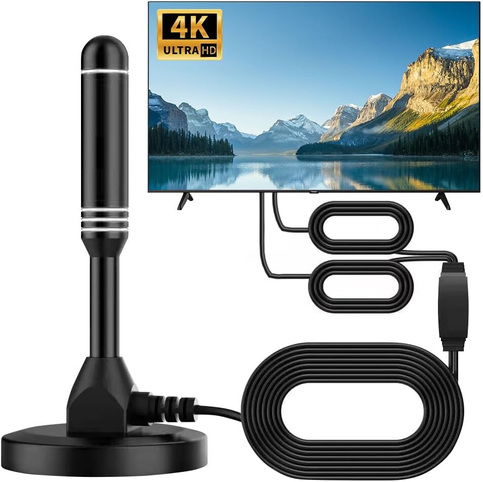 NAVESO Indoor TV Aerial, Digital TV Aerial Indoor, HD Portable Indoor