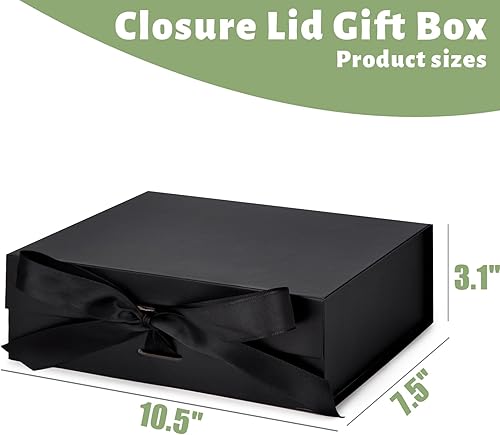 Miniatura 2 de VGOODALL Caja de regalo con tapa de cierre, cierre magnético, caja de regalo plegable de lujo con cinta utilizada para Pascua, día de San Valentín,