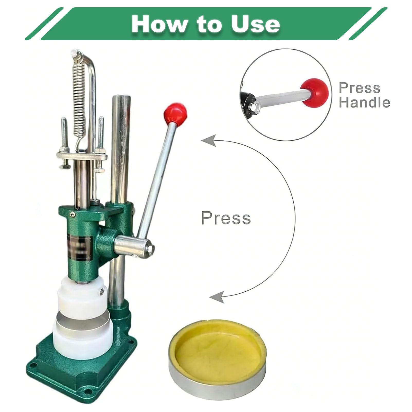 Pressa manuale per crostate di uova, strumento di stampaggio per crostate all'uovo per cuocere torte di pasticceria, creatore di croste per cucina