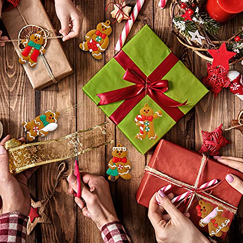 Tuzazo 24 Pcs Gingerbread Man Ornaments And Plastic Candy Canes Christmas Tree Ornaments Set - 3 Inch Tall Gingerbread Figurines Ornaments For Christmas Tree Hanging Decorations #TOP5