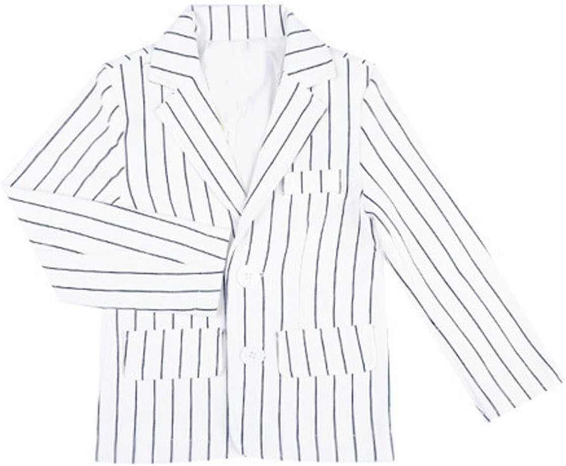 Boys' Stripe Single Breasted Button Blazer Jacket for Formal/Party/Prom
