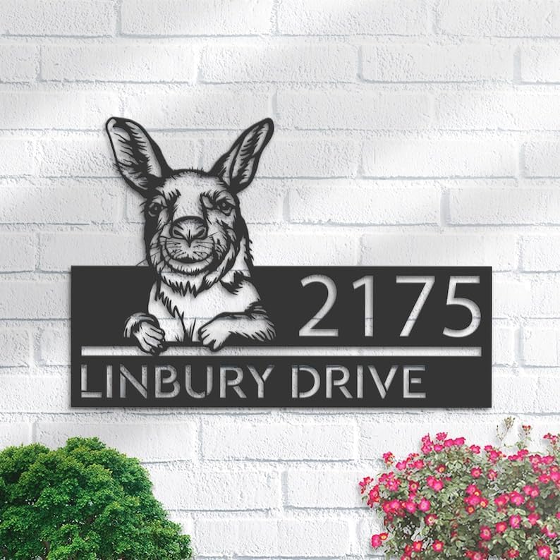 Personalized Bee Address Sign Floral Bee House Number Plaque 8x8 inch Bee Outdoor Sign Housewarming Gift for Bee Lover (Bee)