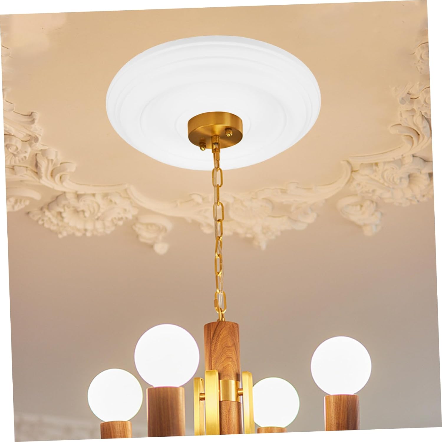 Ceiling Pu Decorative Light Fixture for Home Lighting Versatile Design for Various Indoor Decor Needs and Elegant Ceiling Cover Plate