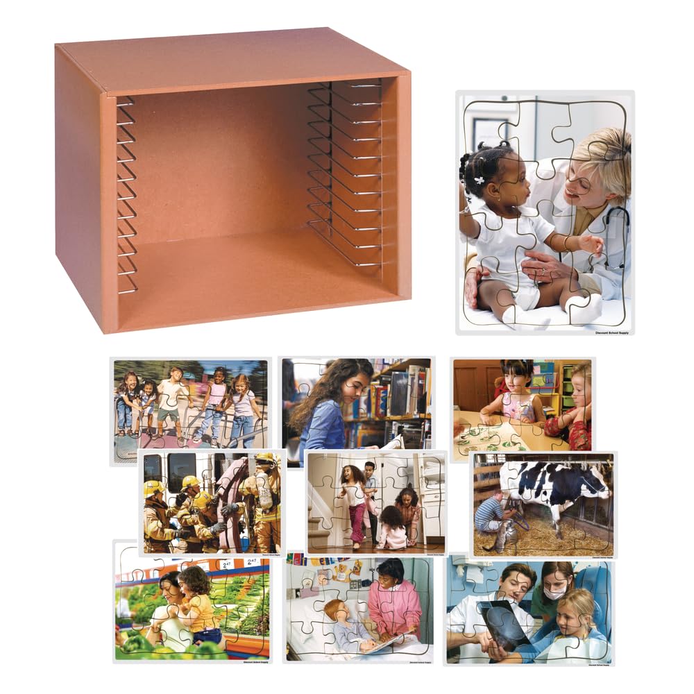 Community Puzzles & Rack Set - Set of 12