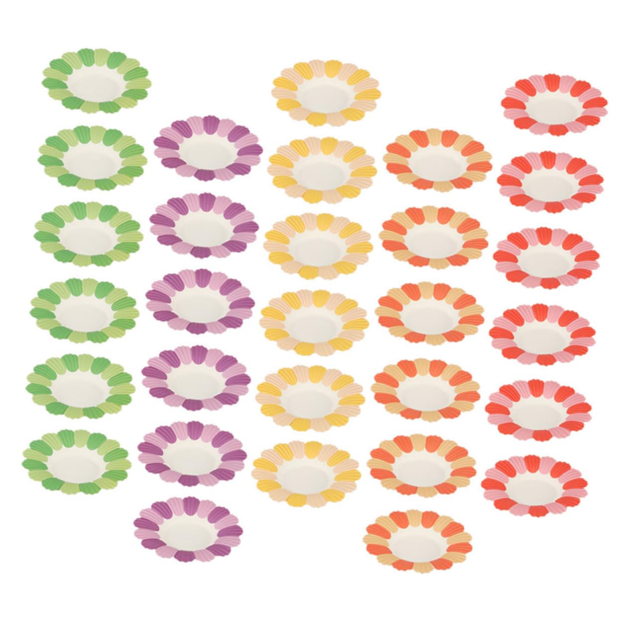 Amosfun 2 Set Piatti Di Carta A Forma Di Fiore Piatti Quadrati Per Feste E Posate Palloncini Luminosi Di Servizio Stoviglie Decorazioni Bomboniere Verdi 100 pezzi*2