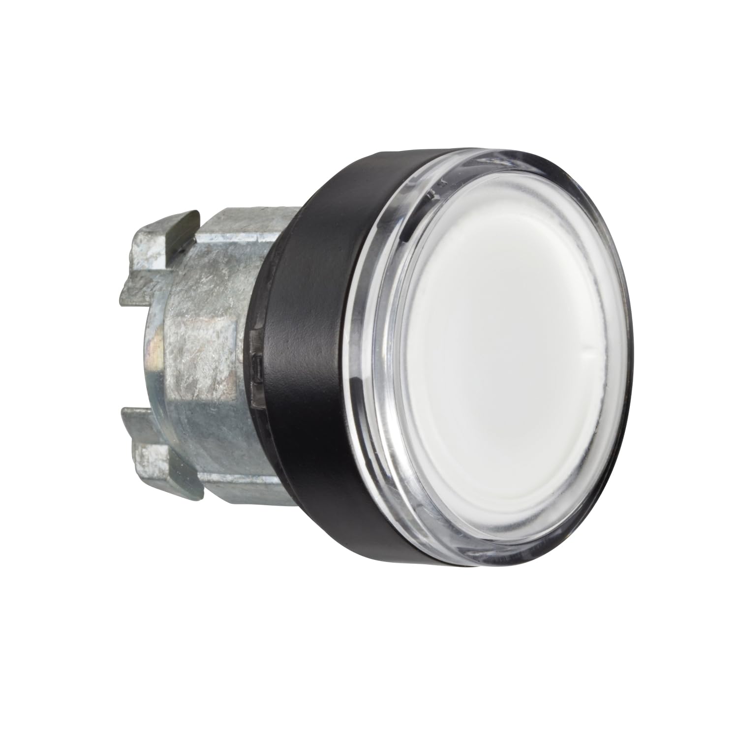 Bouton-poussoir lumineux LED rasant noir encastrable pour panneau