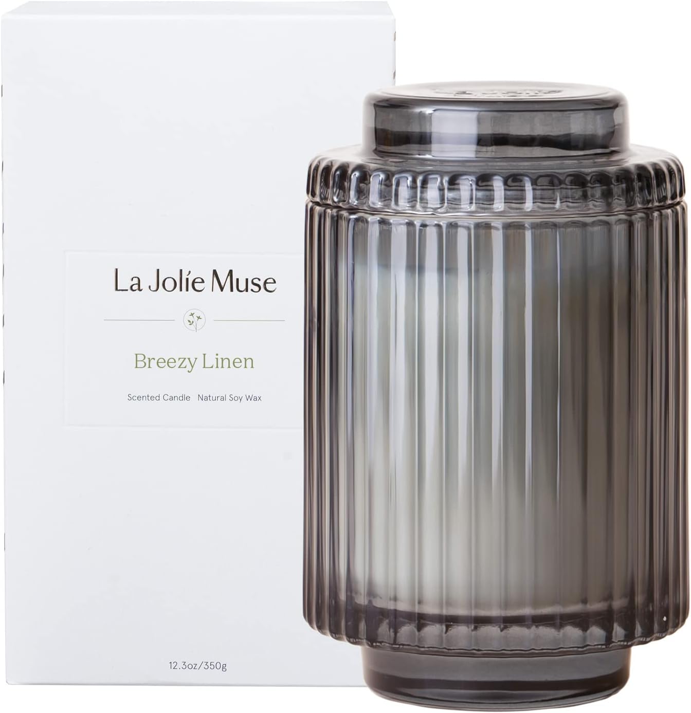 LA JOLIE MUSE Linen Scented Candle, Candles for Home