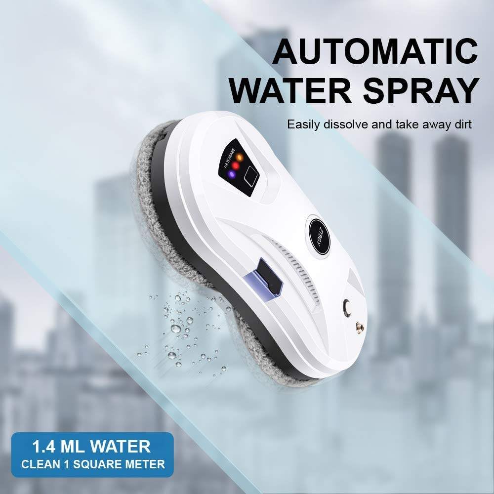 Automatyczna myjka do okien, inteligentny robot do czyszczenia okien ze strumieniem wody Odkurzacz, 5600pa wysokossąca myjka do szyb antypoślizgowych do okien, płytek, łazienek robot czyszczący