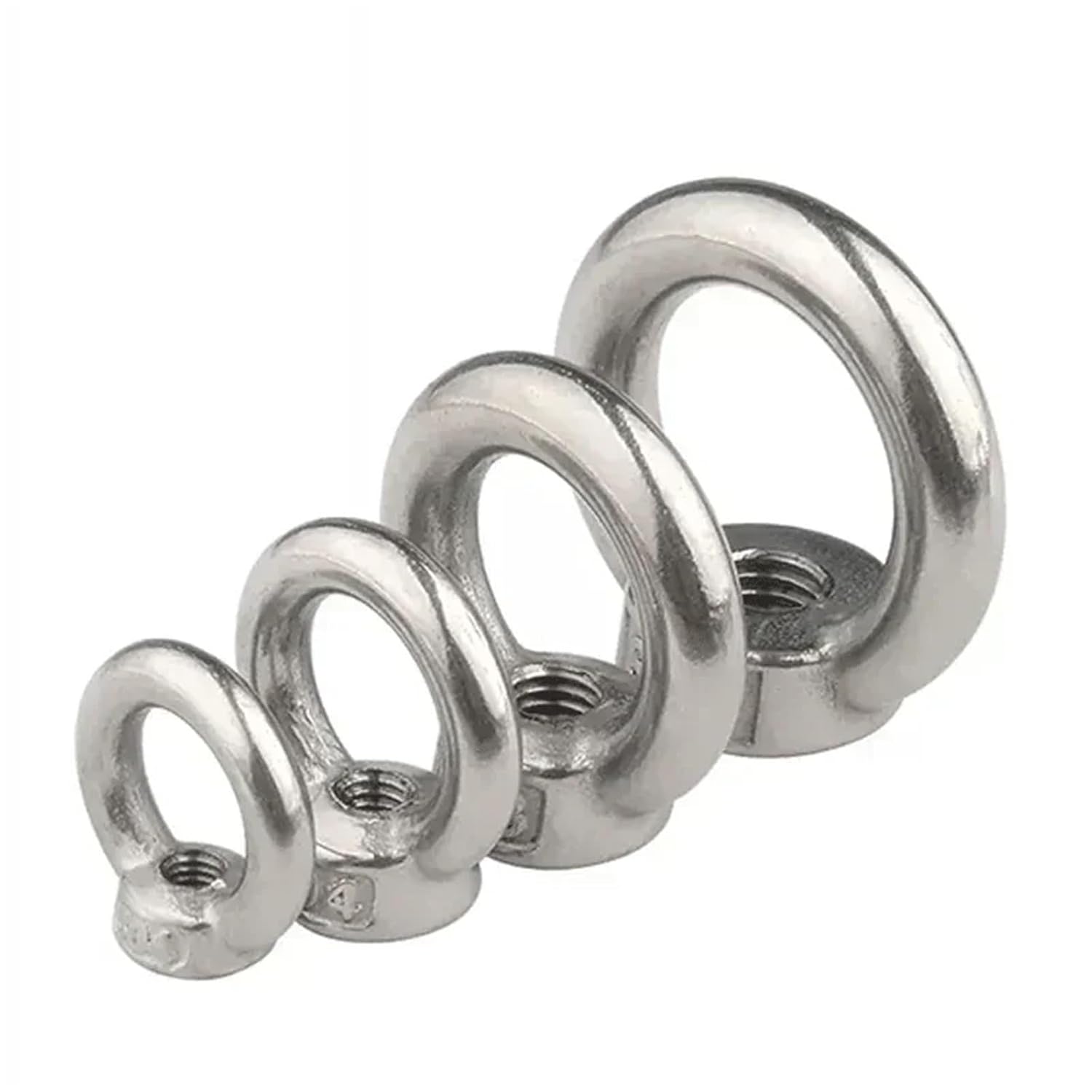 15pcs 304 Stainless Steel Lifting Eye Nuts/Screw Ring Eyebolt Hooking Nut Screws M3 M4 M5 M6 M8 M10 M12 for Home Repairs(M8)