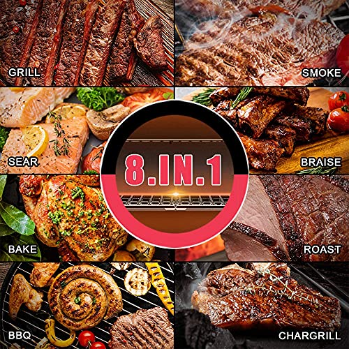 Asmoke Portable Pellet Grill, Small Smoker Grill For Bbq, Camping, Tailgating, Rv Cooking, 8 In 1 Tabletop Mini Outdoor Grills & Smokers, Wood Pellet Smoker 256 Sq. In Ideal For Family Of 4, As300 #TOP4