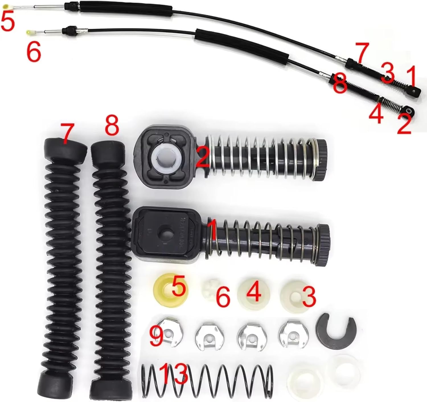 Manual Shifter Gaiter Lever Connect For Seat Ibiza 6J 2008-2015 Car (12pcs)