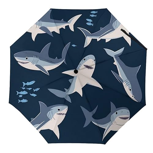 Fashionable Printed Travel Umbrella for Women Men Unisex Portable and