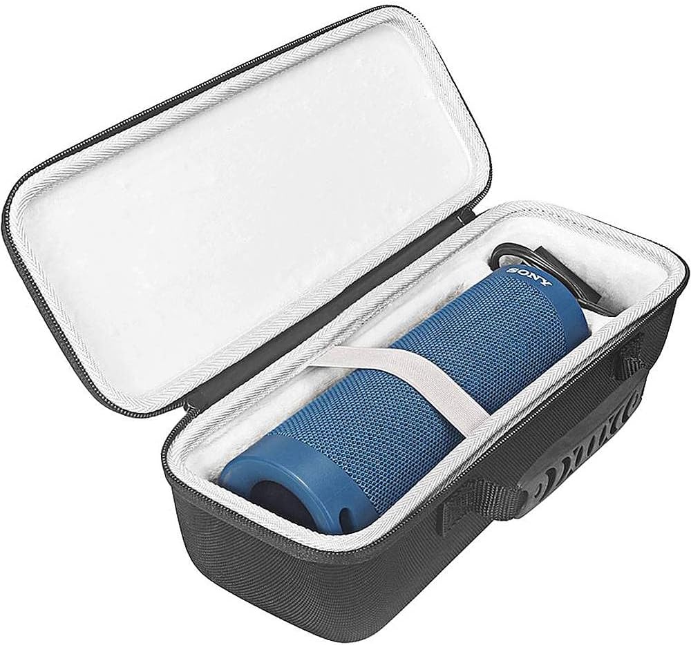 SaharaCase Travel Carry Case for Sony SRS-XB23 Portable Bluetooth Speaker [Shockproof Bumper] Rugged Protection Anti-Slip Grip - Black
