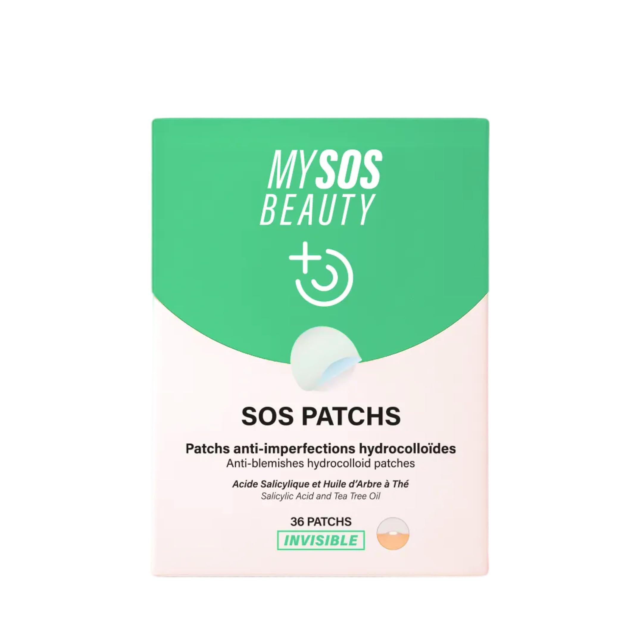 Patch Bouton My SOS Beauty - Pack de 36 Patchs - Patch Hydrocolloïde - Absorbe le Sébum et Réduit les Boutons en 8H - Résultats dès la Première Nuit - Boutons Blancs - Invisible et Fin