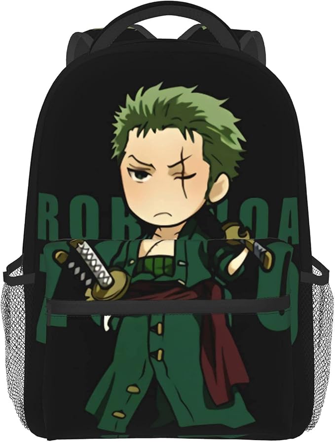 Zoro Roronoa One Piece Backpack LargeCapacity School Bag Laptop Portable Backpack For Travel