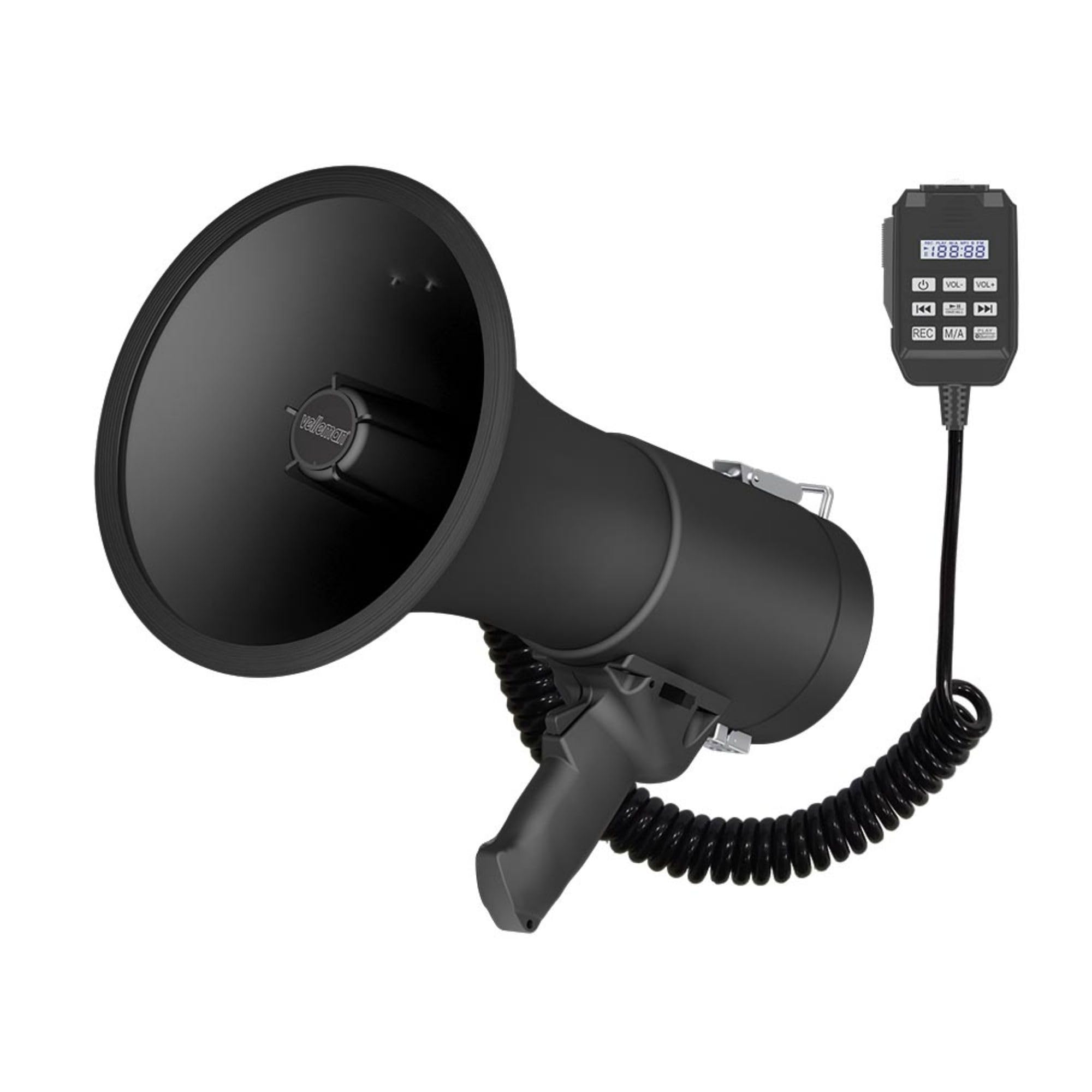 LTC Mégaphone MEGA50USB 50W Rechargeable - Micro Amovible, Sirène, USB/SD/AUX | Idéal Événements