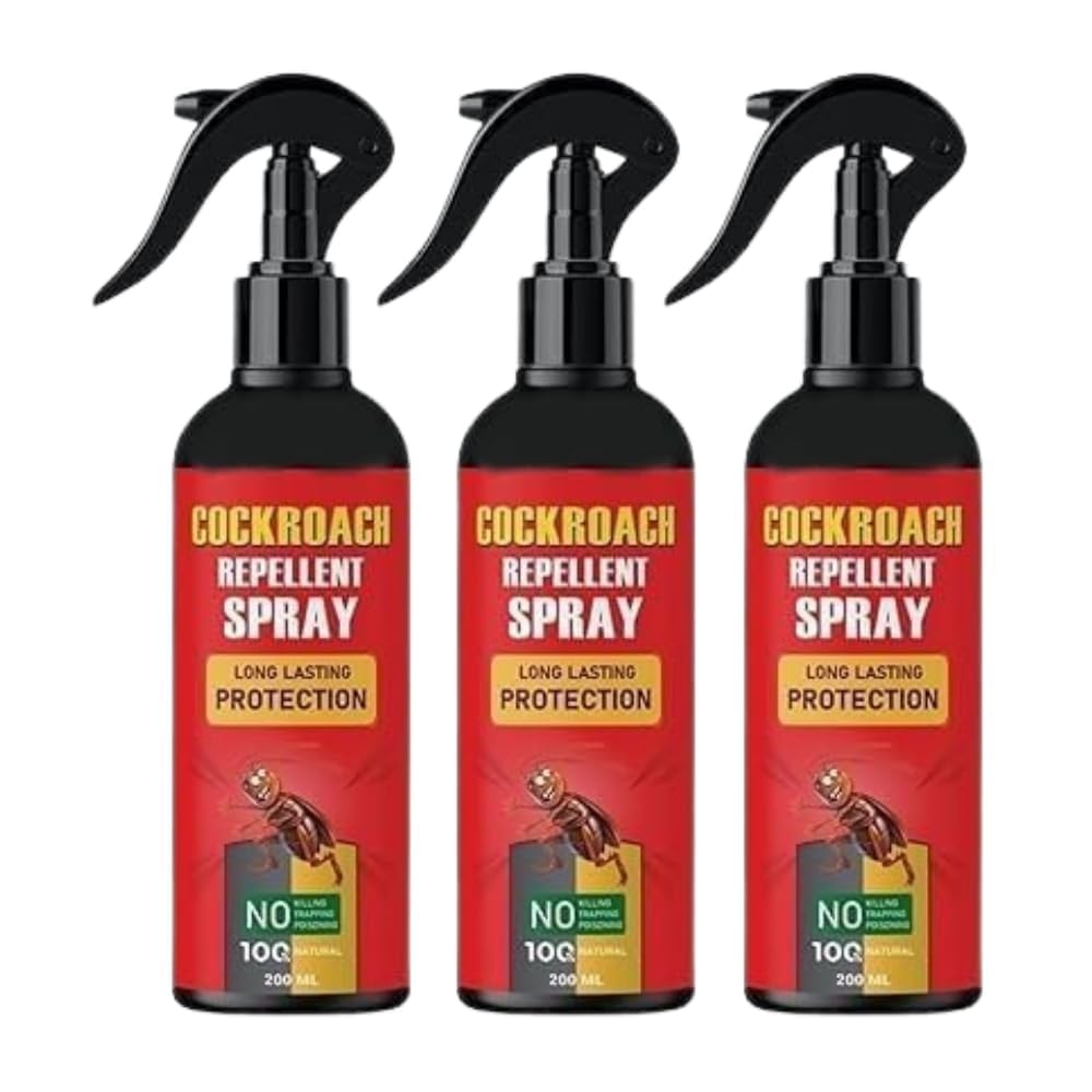 Cockroach Repellent Spray for Home and Kitchen, Cabinets, Corners, Drains and Floor Areas, 200 ml, Pack of 3-image-32