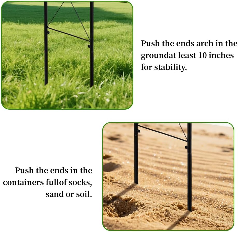Garden Arbor 8Ft Arch Trellis for Climbing Plants Heavy Duty Thickened Metal Frame Trellises Yard Outdoor Backdrop Stand Party Event Decoration