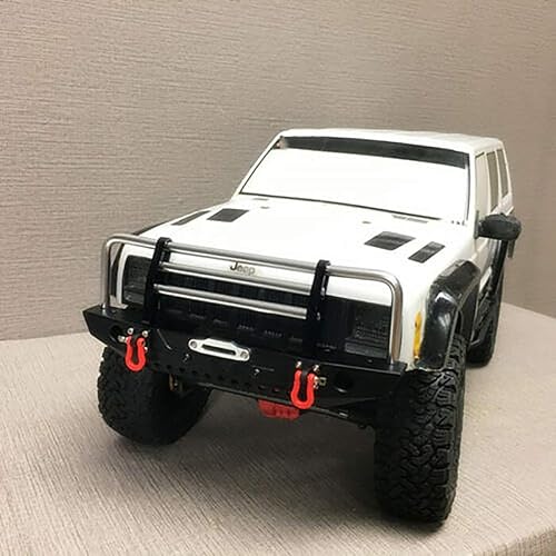 Miniatura 7 de LCX Racing 110th RC Crawler Car Metal Bull Push Bar Parachoques delantero para TRX4 TRX-4 Axial SCX10 II 90046 Redcat Gen8 Scout II, actualizaciones