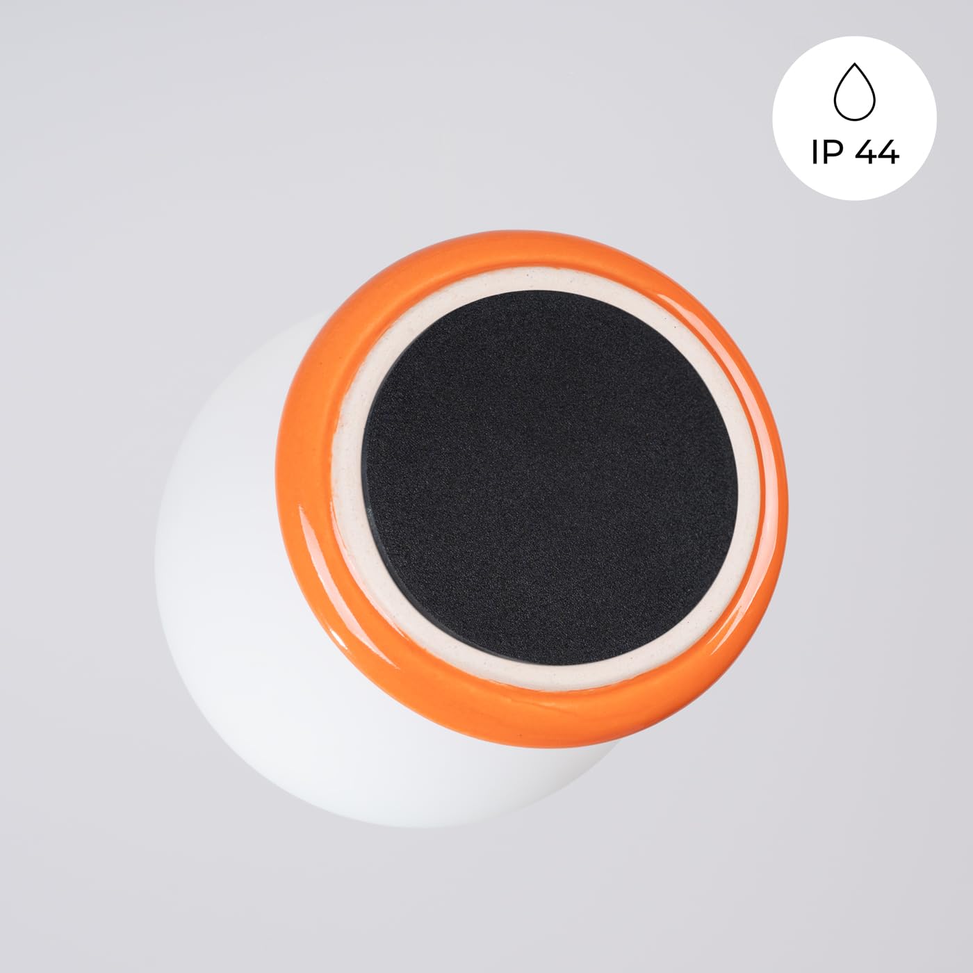 SOLLUX lighting Plafoniera Lampada da Soffitto - Faretto da Soffitto Ceramica Smaltata Vetro - 1 Paralume - Lampada LED Lampadina - Arancione Zori