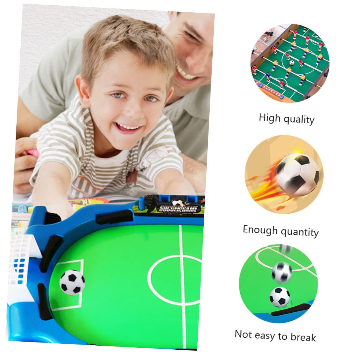 Garneck 32mm Plastic Soccers 24pcs Table Soccer Balls Quick Assembly for Home Mall Football Games