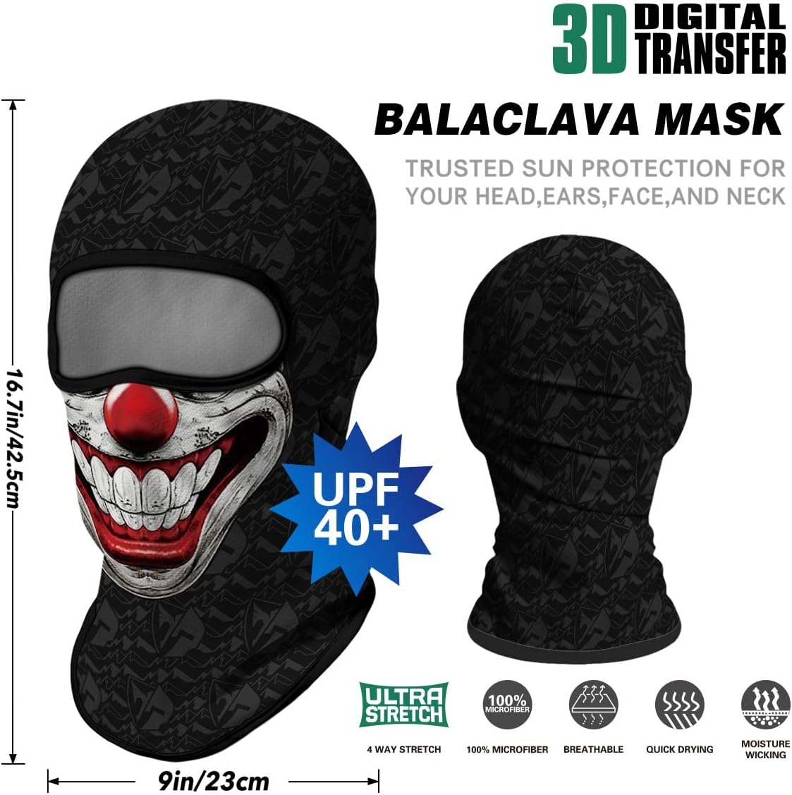 Red Plume 3PCS Balaclava Full Face Mask Ski Mask UV Protection Cover Motorcycle Full Face Mask for Men Women Outdoor Sports - Image 5