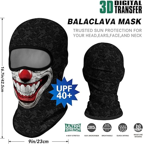 Miniatura 4 de Pasamontañas 3D, máscara de esquí para motocicleta, máscara de cara completa al aire libre, capucha táctica para la cabeza, máscara de fantasmas y