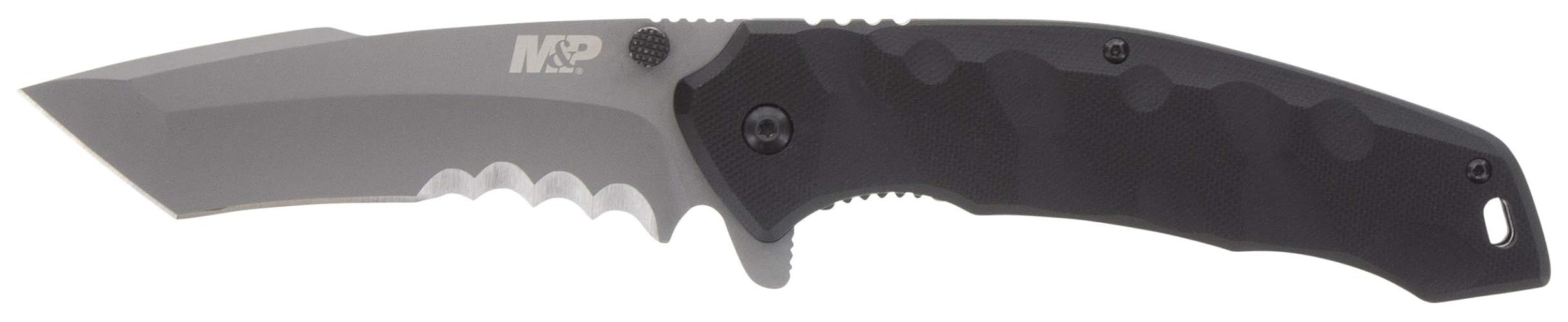 Smith & Wesson M&P Special Ops 9.3in Stainless Steel Assisted Opening Knife with 4in Tanto Blade and G10 Handle for Outdoor, Tactical, Survival and EDC,Black