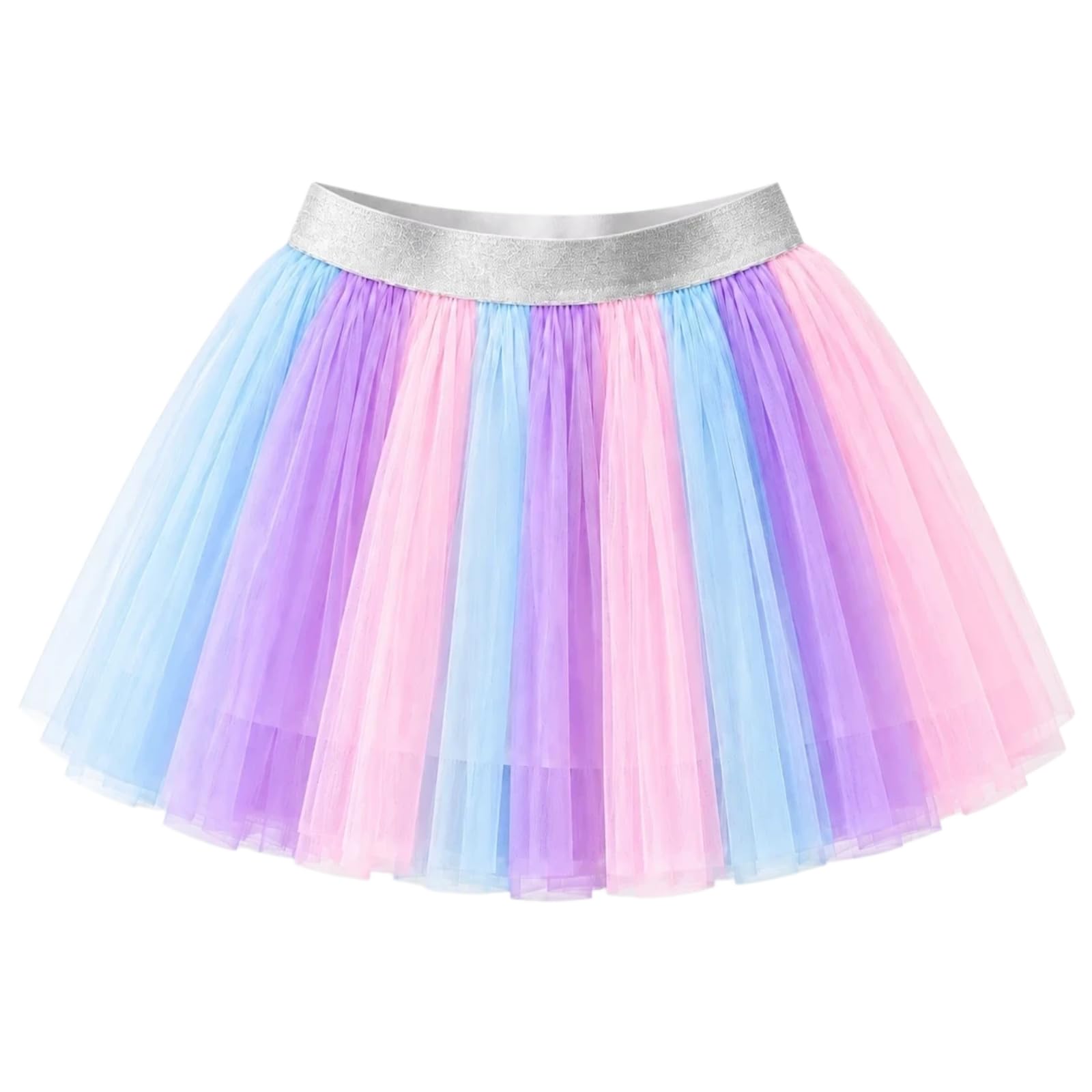 DXTON Girls Tutu Skirt Rainbow Toddler Tulle Ballet Dance Skirt for 3-10Y