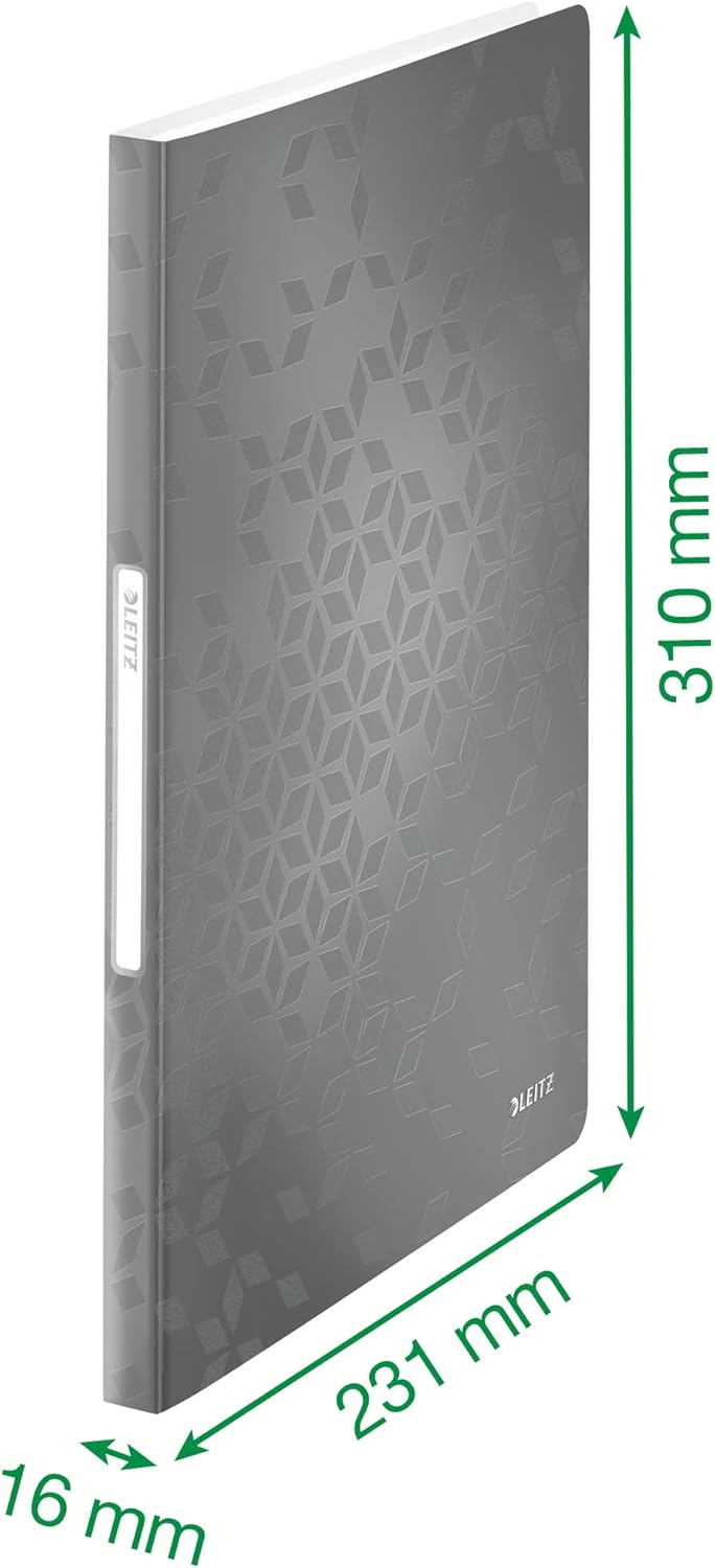 Leitz Wow Display Book, A4 Size, 40 Pockets, 80 Sheet Capacity, Transparent Pockets, Red, 46320026